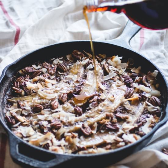Banana Nut Steel Cut Oatmeal Bake - Recipe photo by butterlustblog