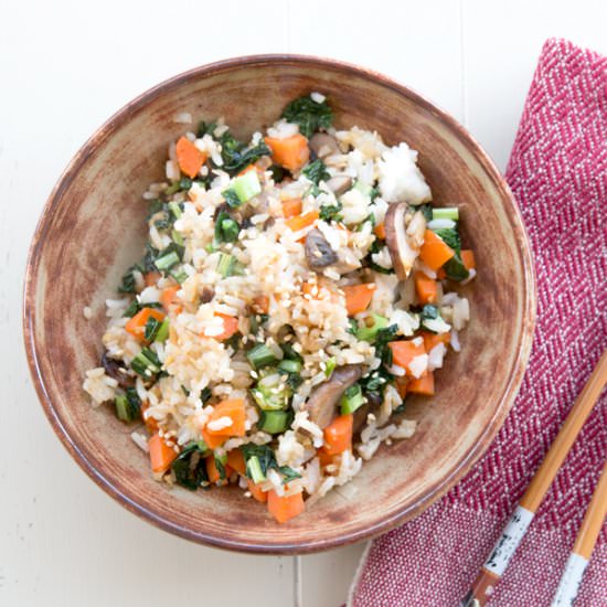Kale & Ginger Fried Rice - Recipe photo by thewacovegan