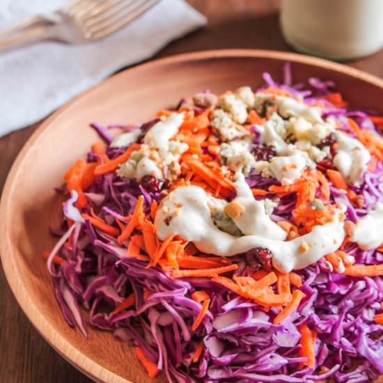 red cabbage and carrot salad - Recipe photo by myblissfood