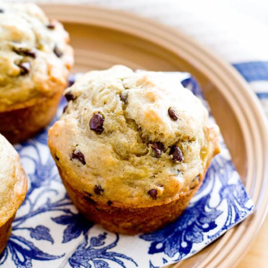 Skinny Peanut Butter Banana Muffins - Recipe photo by a latte food