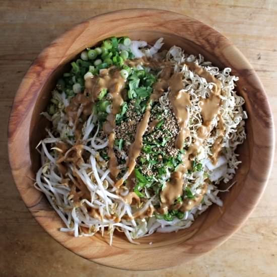 Napa Cabbage Salad+Peanut Dressing - Recipe photo by hungryinlove