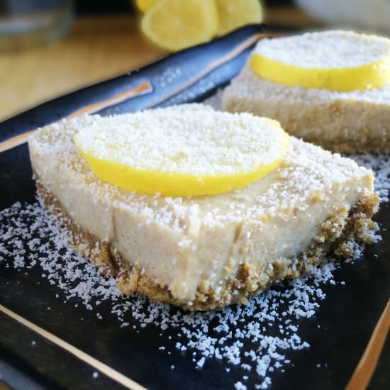 Raw Lemon Bars with Chia Seeds - Recipe photo by The Vanilla Plum