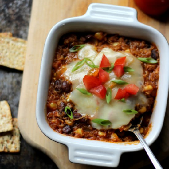 Crock-pot Turkey Quinoa Chili - Recipe photo by practical-stewardship