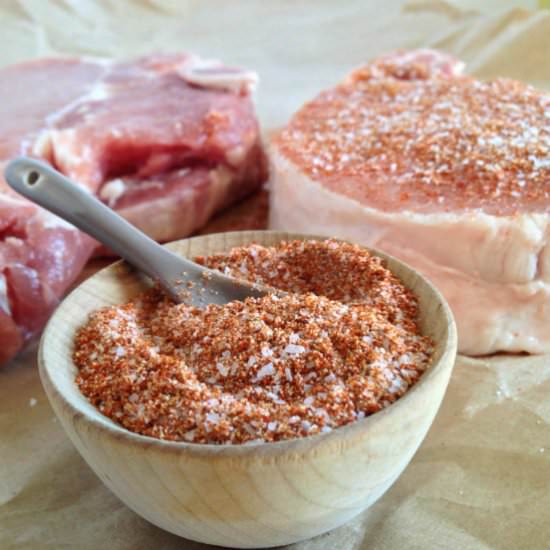 Spiced Pork Chops & Cherry Salsa - Recipe photo by therubykitchen