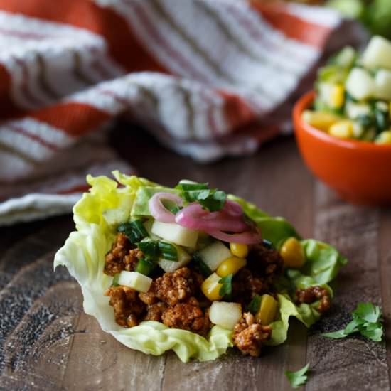 Cinnamon Chili Pork Lettuce Wraps - Recipe photo by sharedappetite