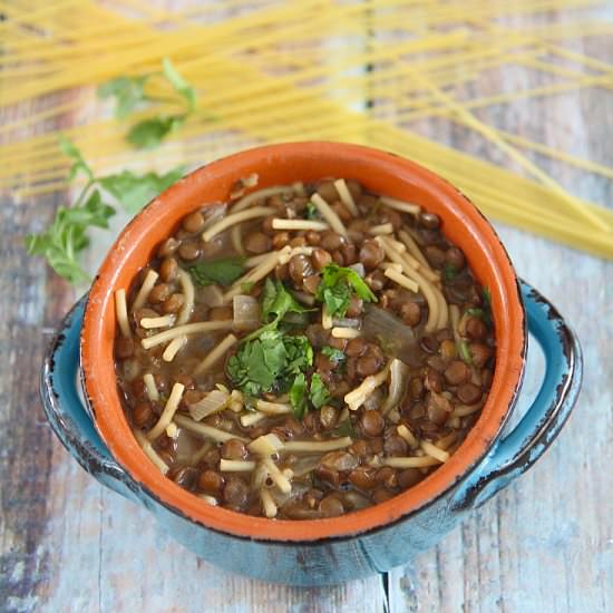 Lebanese Lentil Soup with Lemon - Recipe photo by DishofDailyLife