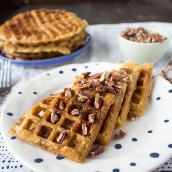 Buttermilk Pecan Waffles - Recipe photo by SweetPotatoSoul