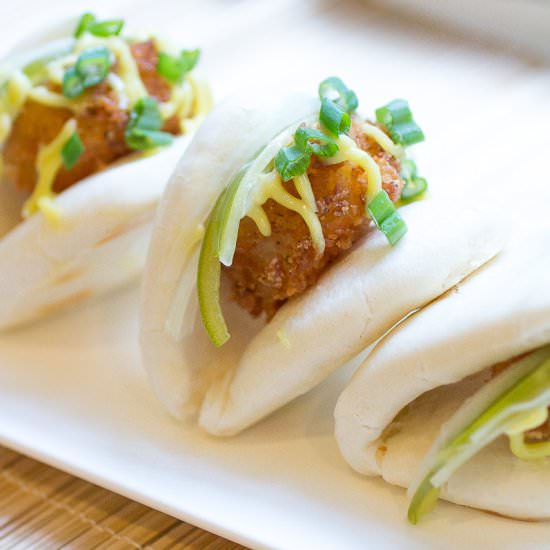 Fried Shrimp Steamed Bun - Recipe photo by asuechef