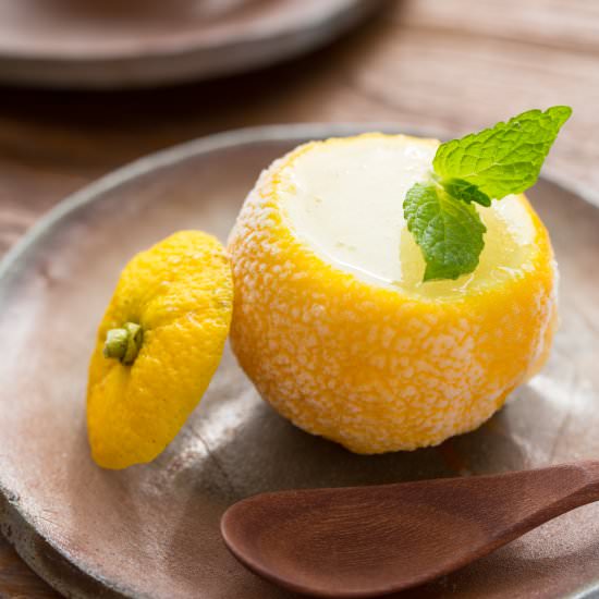 Yuzu Sorbet - Recipe photo by Just One Cookbook
