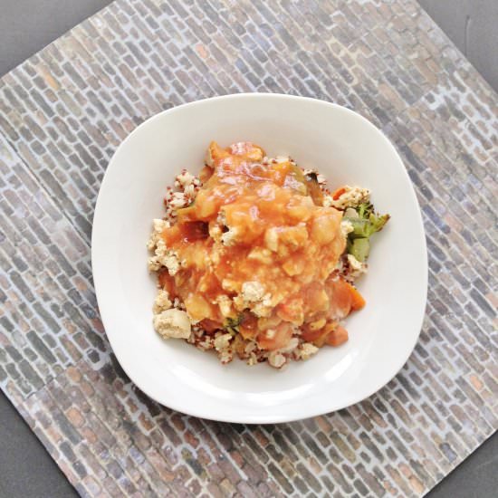 Sweet & Sour Sauced Stir Fry - Recipe photo by fittingintovegan