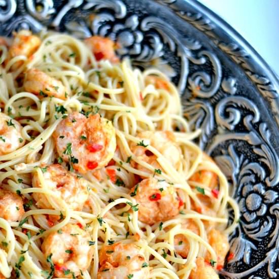 Bang Bang Shrimp and Pasta - Recipe photo by ToSimplyInspire