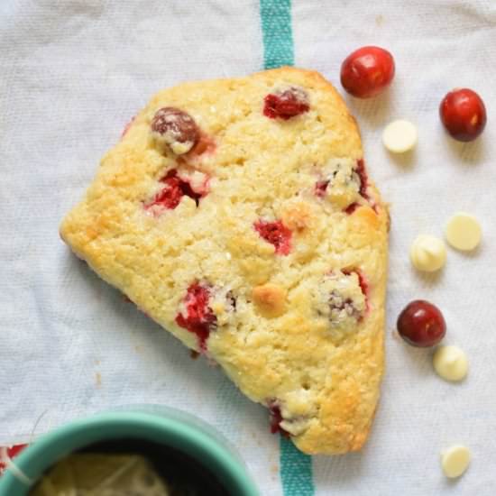 Cranberry White Chocolate Scones - Recipe photo by SprinkledWithJules
