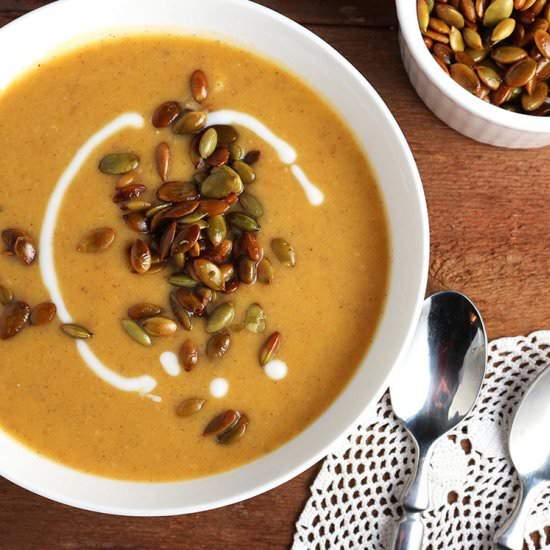 Spiced Sweet Potato Coconut Soup - Recipe photo by EatInEatOut Magazine