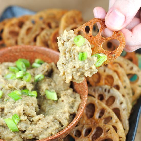 Miso Glazed Eggplant Dip - Recipe photo by TheBlenderist