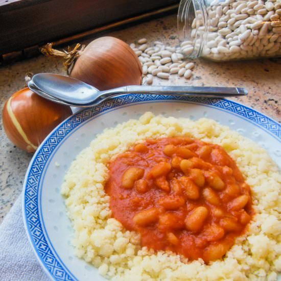 couscous with white fagioli - Recipe photo by AdiDash