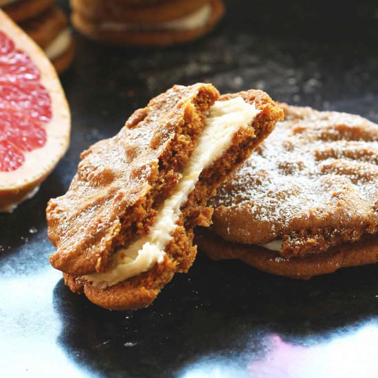 ginger grapefruit cream cookies - Recipe photo by Recipe Fiction