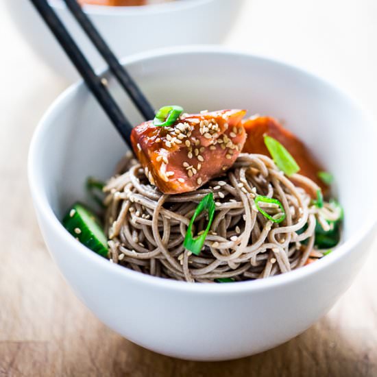 Sesame Soba Noodles - Recipe photo by Feasting at Home