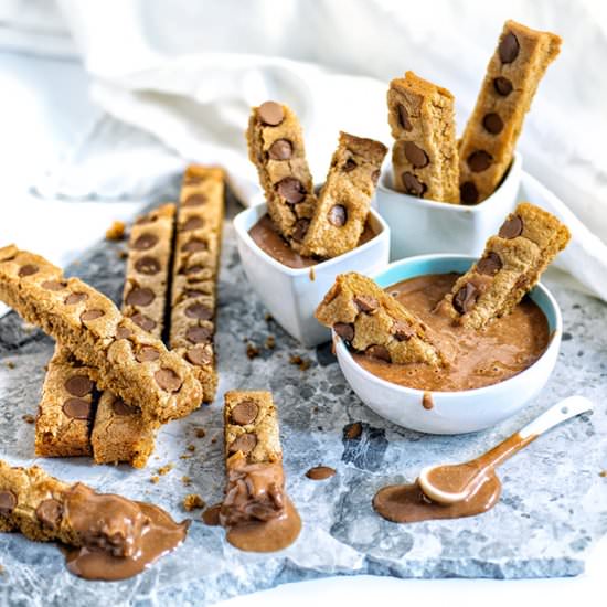 Chocolate chip cookie dippers - Recipe photo by supergoldenbakes