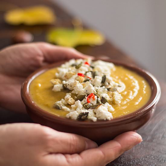 Pumpkin and Chestnut Cream Soup - Recipe photo by myspanishtaste