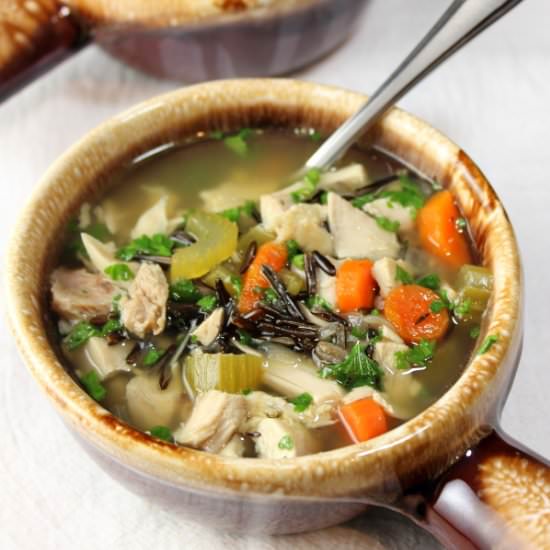 Chicken Wild Rice Soup - Recipe photo by Simply Playful Fare