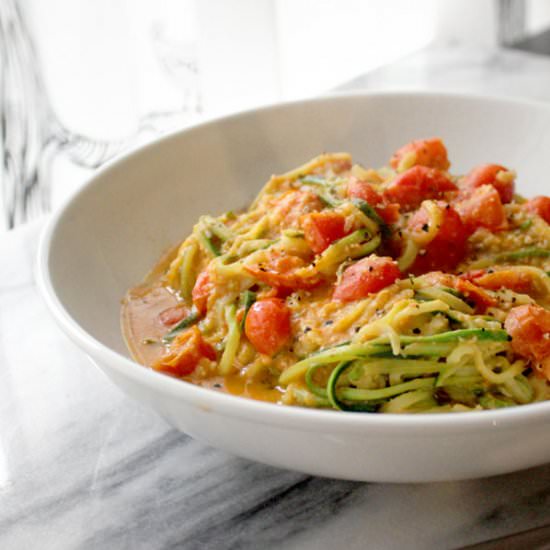 Sun-Dried Tomato Zucchini Pasta - Recipe photo by healingandeating