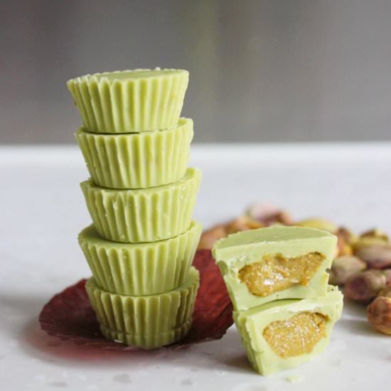 Matcha Chocolate Pistachio Cups - Recipe photo by AndrestheHomeBaker