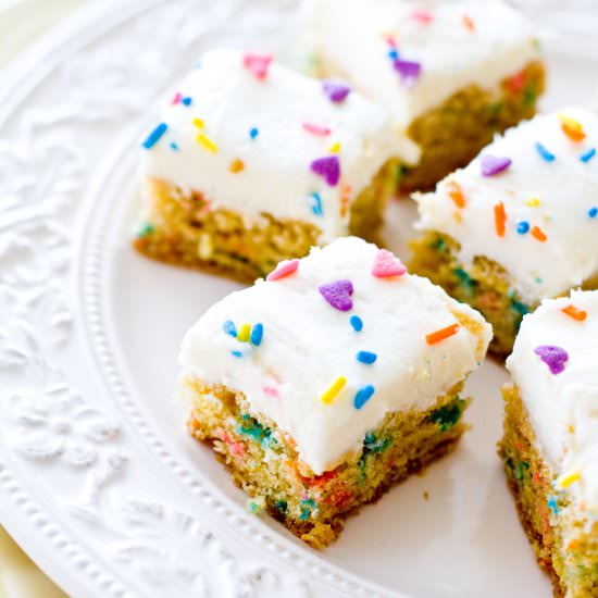 Funfetti Blondie Bites - Recipe photo by a latte food