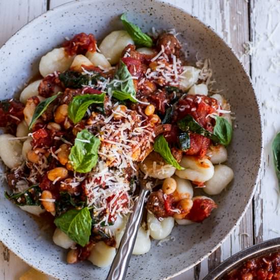 Crockpot Tuscan Sausage Ragu - Recipe photo by halfbakedharvest