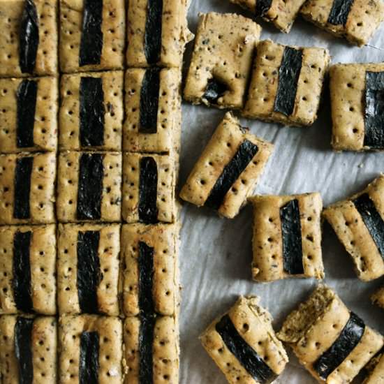 Shichimi Togarashi Crackers - Recipe photo by GrimGrains
