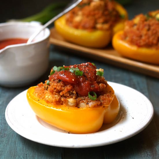 Quiona Stuffed Peppers - Recipe photo by detoxinista