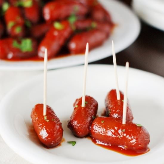 Bourbon Little Smokies - Recipe photo by thekitchenismyplayground