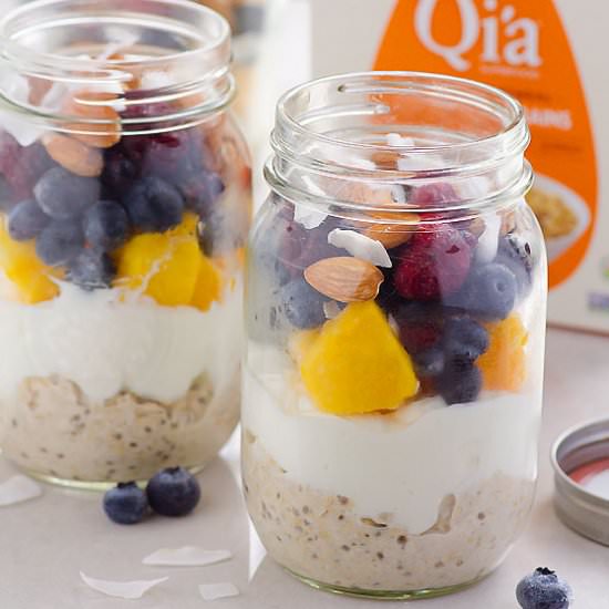Overnight Superfoods Oat Parfait - Recipe photo by ifoodreal