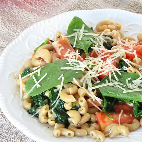 Parmesan Spinach Whole Wheat Pasta - Recipe photo by ilonaspassion