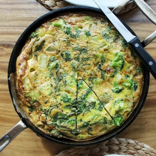 Broccoli, Shallot and Potato Fritta - Recipe photo by cleaneatinggoddess