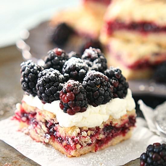 Blackberry Pie Bars - Recipe photo by yummycrumble