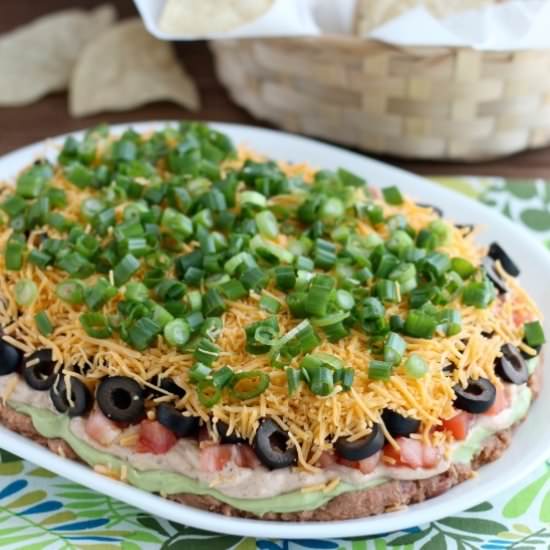 Seven Layer Dip - Recipe photo by dessertnowdinnerlater