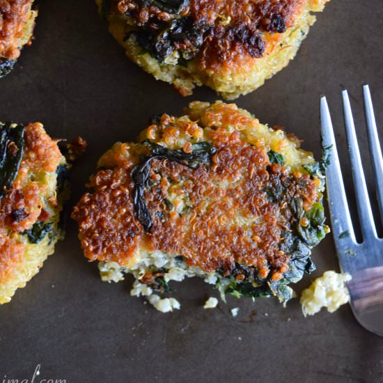 Quinoa and Spinach Patties (GF) - Recipe photo by youreananimal