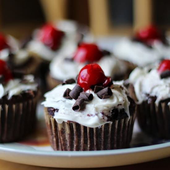 Rustic Black Forest Cupcakes - Recipe photo by TheChicCountryGirl