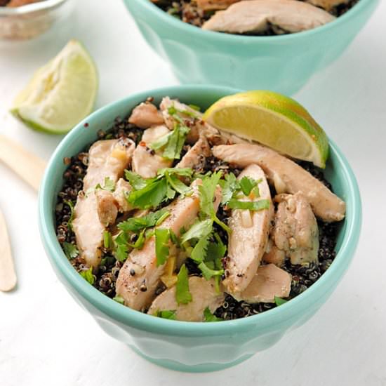 Thai Chicken Thigh Quinoa Bowls - Recipe photo by boulderlocavore