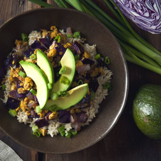 Chickpea Scramble Rice Bowls - Recipe photo by PicklesNHoney