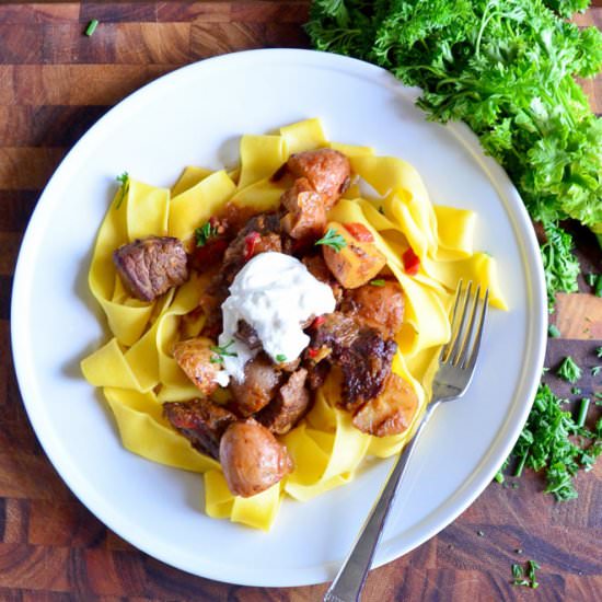 Hungarian Beef Goulash - Recipe photo by gogogogourmet