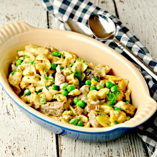 Easy Weeknight Beef Stroganoff - Recipe photo by loavesanddishes
