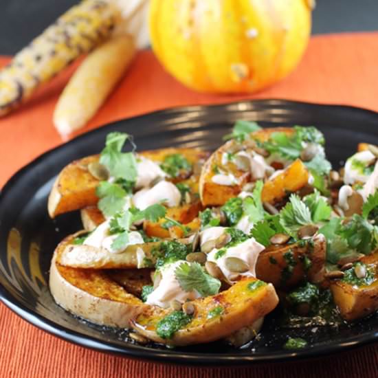 Butternut Squash with Chile Yogurt - Recipe photo by Food Gal