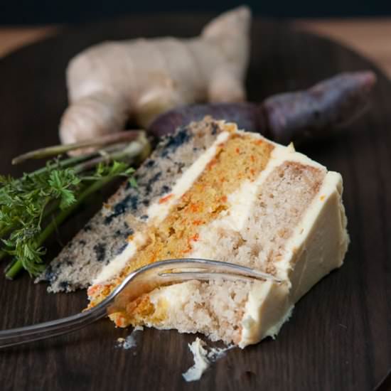 Tri-color Ginger-Orange Carrot Cake - Recipe photo by hungryrabbitnyc