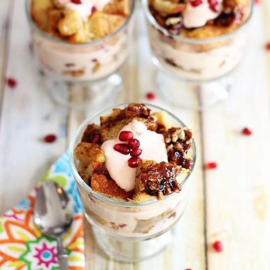 Cinnamon Roll Breakfast Parfaits - Recipe photo by thegoldlininggirl