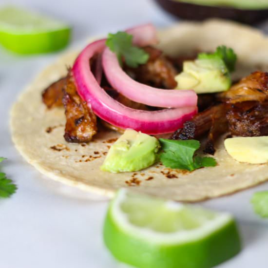 Slow Cooker Carnitas Street Tacos - Recipe photo by platingsandpairings