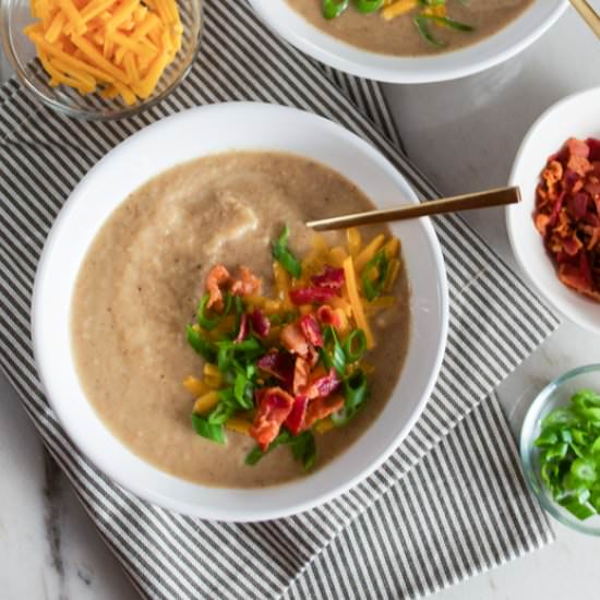 Loaded Baked Cauliflower Soup - Recipe photo by dannaklein