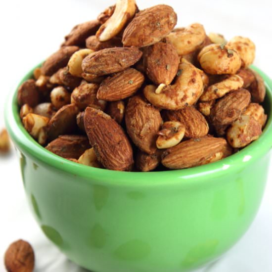 Asian Style Nut Mix - Recipe photo by Simply Playful Fare