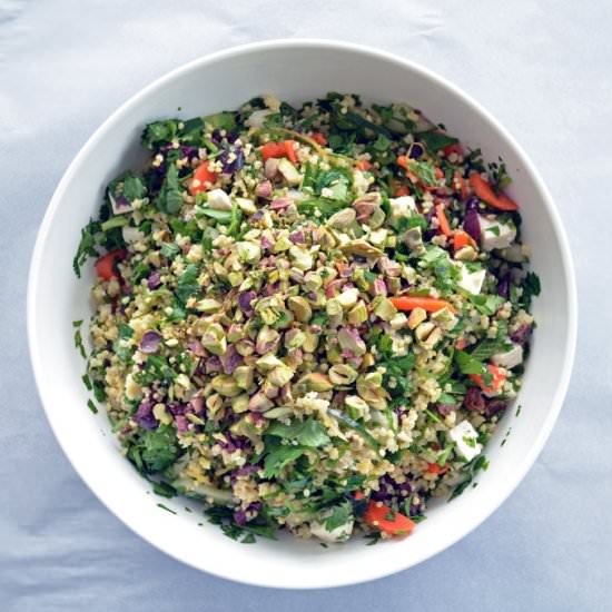 Happy Herbaceous Grain Salad - Recipe photo by oneishungry