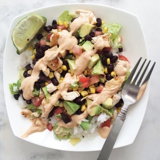 Chicken Burrito Bowl - Recipe photo by the_secret_ingredient_is